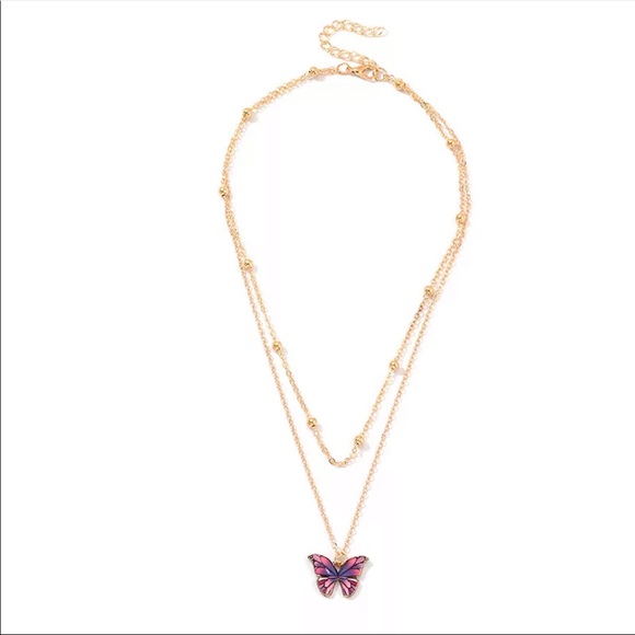 Butterfly Mariposa Layer Necklace - Picture 4 of 6